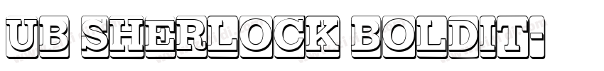 UB Sherlock BoldIt字体转换
